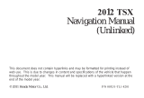 Acura 2012 TSX Sport Wagon Navigation Manual