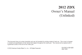 Acura 2012 ZDX Owner's manual