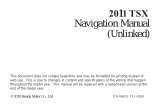 Acura 2011 TSX Navigation Manual