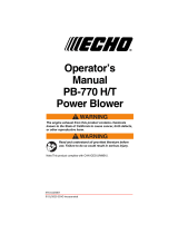 Echo PB-770H User manual