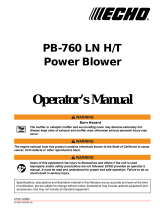 Echo PB-760LNH User manual