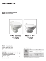 Dometic 500 Series, Model 111 Gravity-Discharge Toilets User manual