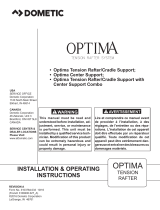 Dometic Optima Tension Rafter Cradle Support Operating instructions