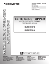 Dometic 86196 86200 86202 86300 Elite Slide Topper Operating instructions