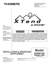 Dometic X Tend A-Room 954086.000, 954091.000 Operating instructions