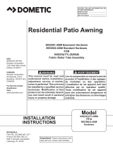 Dometic Residential Patio Awning 945(XX)(YY).000# FRTA, 895300(X).400# Hardware Installation guide