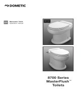 Dometic 8700 Series MasterFlush Toilets Operating instructions