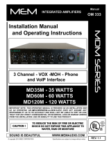 Aiphone MD35M, MD60M, MD120M Install Manual