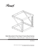 Rosewill RSR-2P6U001 6U Wall Mount Open Frame 2-Post Server Equipment Rack User manual