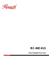 Rosewill RC-NIC413 4 Port Gigabit Card User manual