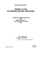 Teledyne 9110E User manual