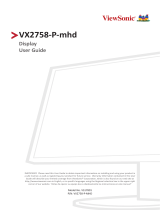 ViewSonic VX2758-P-MHD-S User guide
