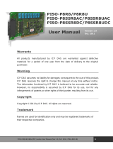 ICP PISO-P8R8 User manual
