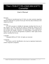 ICP I-7530FT User manual