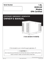 Generac 25 kW 0054781 User manual