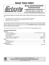 Grizzly G0453P Owner's manual