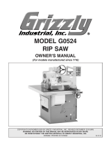 Grizzly G0524 Owner's manual