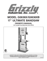 Grizzly G0636XB Owner's manual