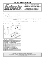 Grizzly G0752Z Owner's manual