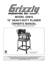 Grizzly Industrial G0815 Owner's manual