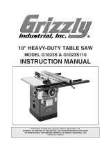 Grizzly G1023S110 Owner's manual