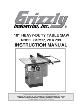 Grizzly G1023ZX3 Owner's manual