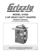 Grizzly G1026 Owner's manual