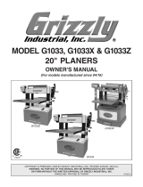 Grizzly G1033X Owner's manual