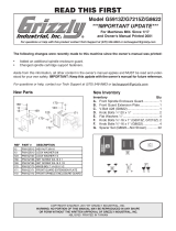 Grizzly G7215Z Owner's manual