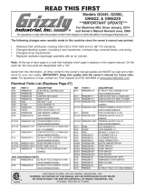 Grizzly G0582 Owner's manual