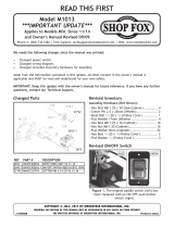 Shop fox M1013 Owner's manual