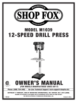 Woodstock 1-1-2 HP 20 in. Floor Drill Press M1039 Owner's manual