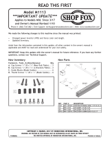 Shop fox Wood - Metal Bandsaw M1113 Owner's manual