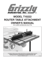 Grizzly T10222 Owner's manual