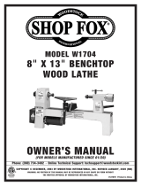 Shop fox W1704 Owner's manual