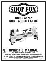 Shop fox W1752 Owner's manual