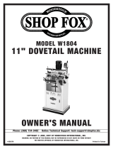 Grizzly 11-1/4 in. Dovetail Machine W1804 Owner's manual
