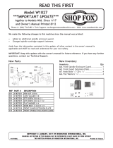 Shop fox 5 HP Shaper W1827 Owner's manual