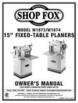 Shop fox W1873 Owner's manual