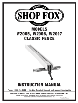 Shop fox SHOP FOX W2006 Owner's manual