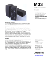 Meridian M33 Active Loudspeaker User guide