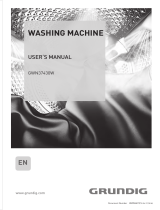 Grundig 7kg Washing Machine with 1400rpm spin speed User manual