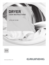 Grundig 8kg Condenser Tumble Dryer with sensor programmes User manual