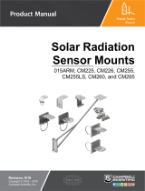 Campbell Scientific CM225, CM255, CM256, CM261, CM275, and 015ARM Solar Radiation Sensor Mounts Owner's manual