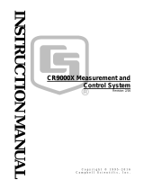 Campbell Scientific CR9000X and Control Owner's manual