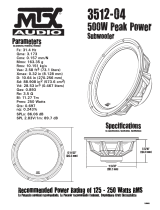 MTX Audio 3512-04 Owner's manual