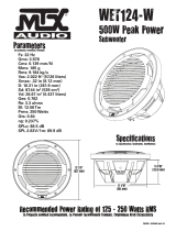 MTX Audio WET124-W Owner's manual