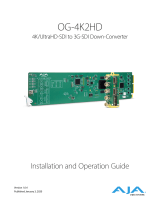 AJA OG-4K2HD User manual