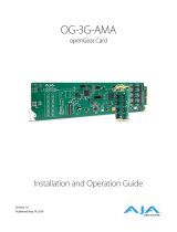 AJA OG-3G-AMA User manual