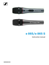 Sennheiser e865 Super-Cardioid Handheld Condenser Microphone Owner's manual